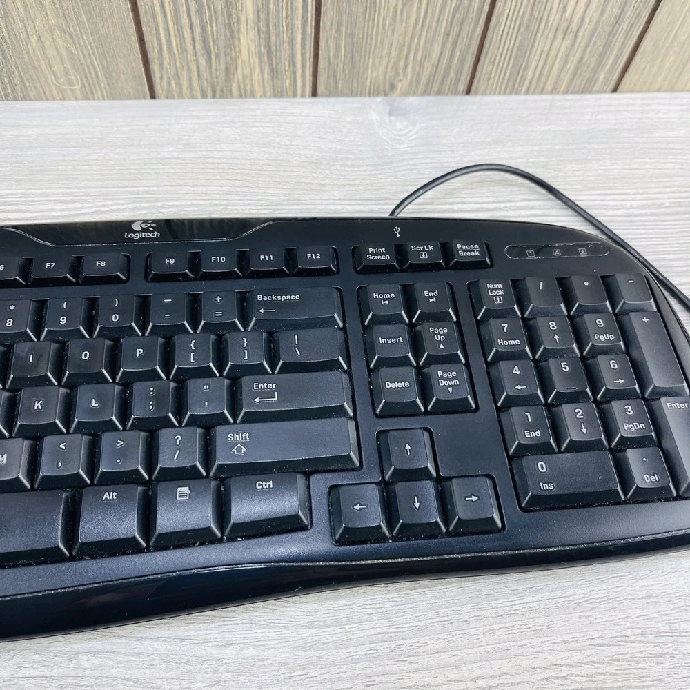Logitech USB Wired Classic Keyboard 200 Black Tested And Working